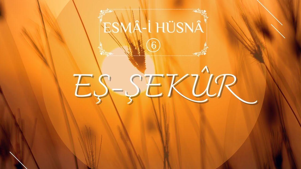 EŞ-ŞEKÛR (ESMA-İ HÜSNÂ-7)