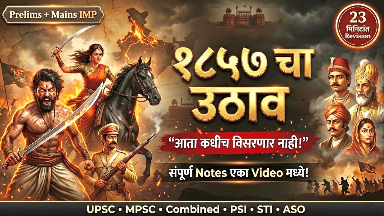 1857 चा उठाव | संपूर्ण Notes एका Video मध्ये! | #mpsc #upsc #history One Shot