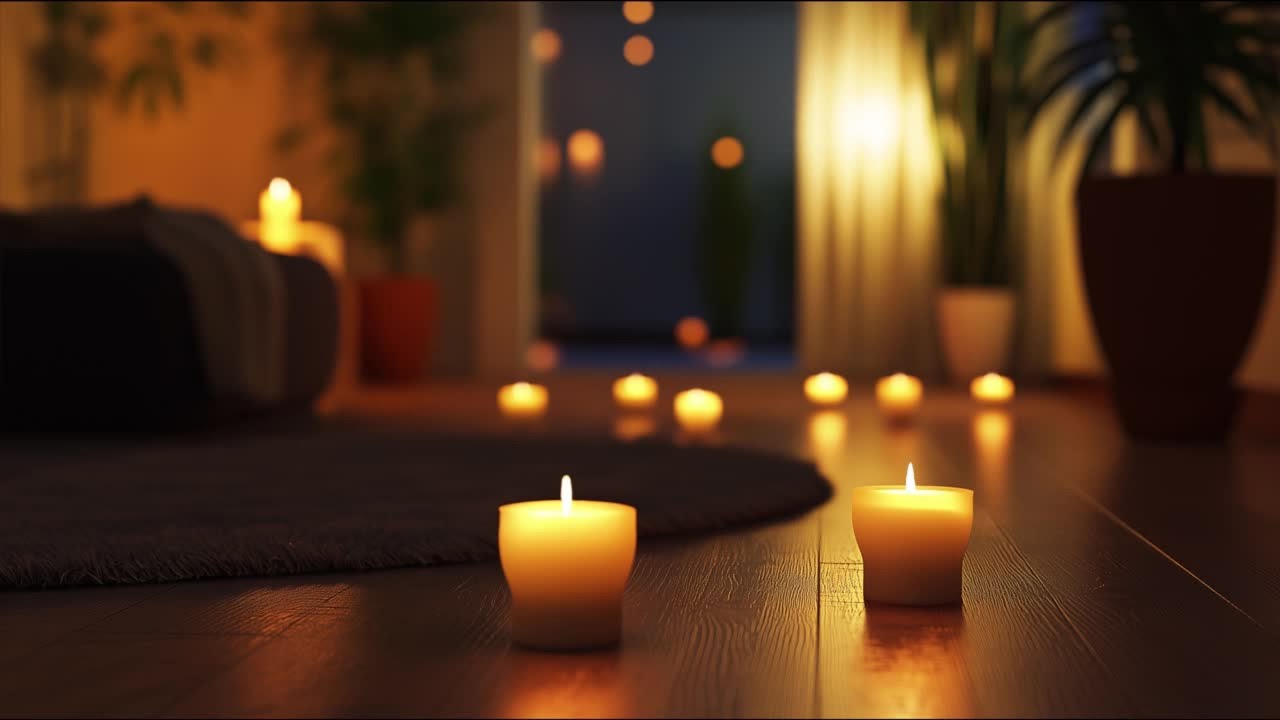 🕯️ Candlelight Night Ambience LIVE 🌙 | Cozy Calm • Stress Relief • Deep Sleep