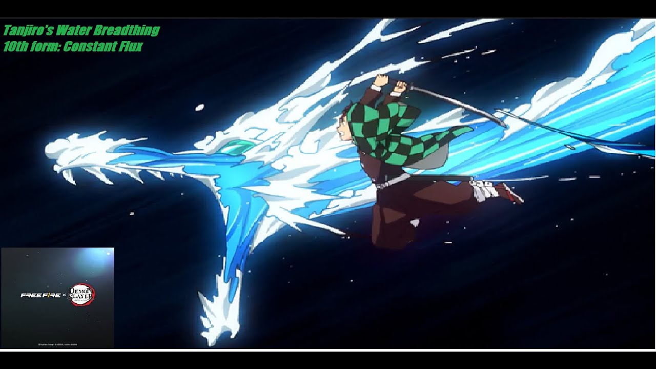 New ***Tanjiro's Water Breathing 10th Form ANIMATION***  🌊🐲 in GARENA FREE FIRE