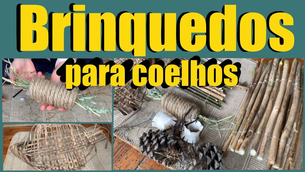 COMO FAZER BRINQUEDOS PARA COELHOS EM CASA-DIY