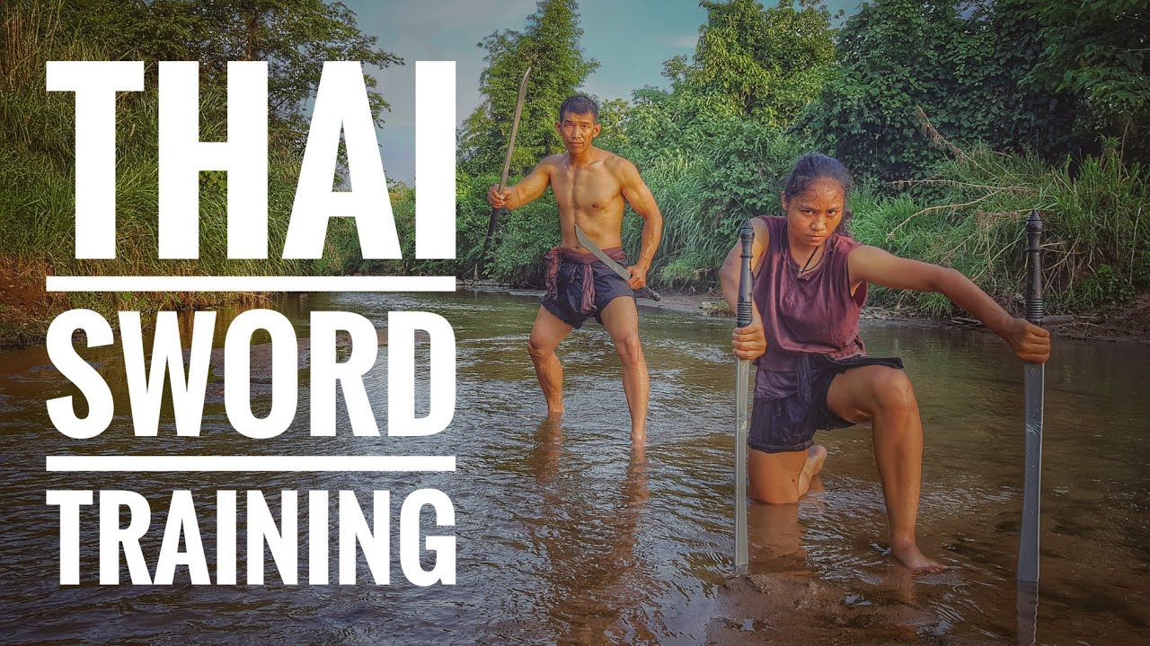 Thai sword training