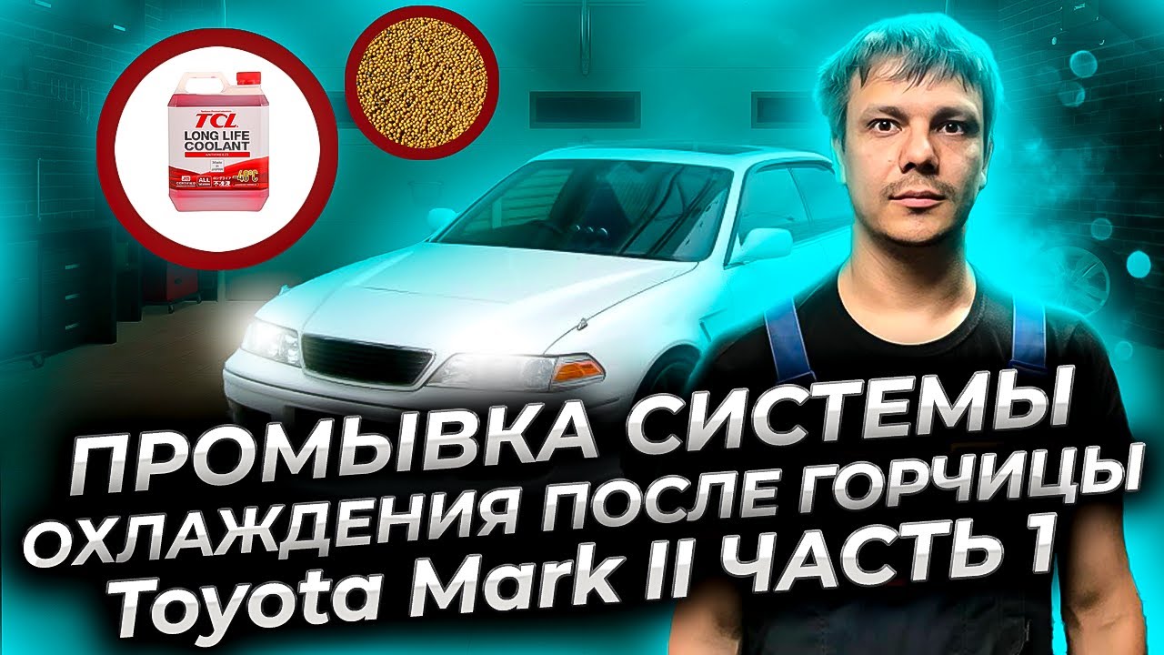 Промывка системы охлаждения двигателя Тойота Марк 2 после горчицы, часть 1.