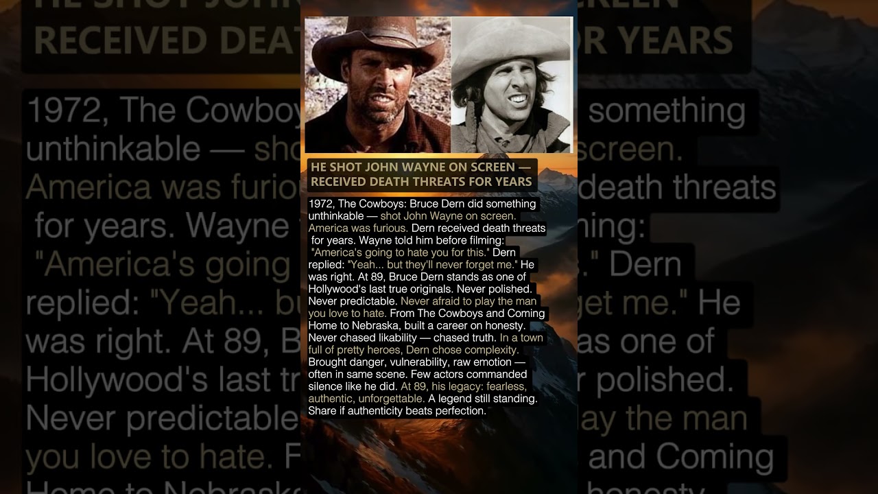 HE SHOT JOHN WAYNE ON SCREEN &mdash; RECEIVED DEATH THREATS FOR YEARS