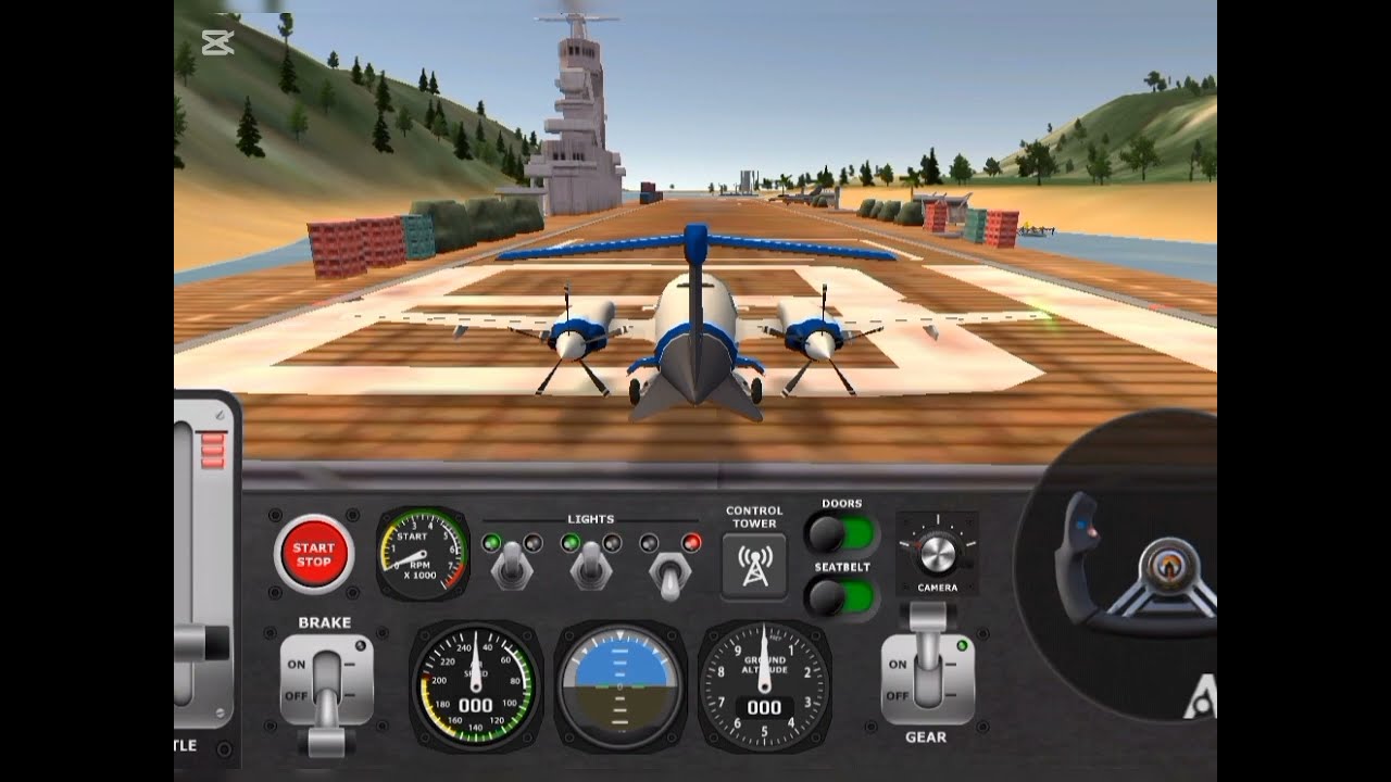 Piaggio P180 takes off on aircraft carrier_Really like the cockpit view 