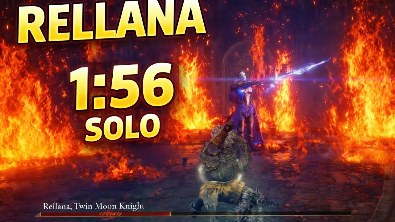 Rellana Solo in 1:56 | Lizard Greatsword Build (No Shield) | Elden Ring DLC