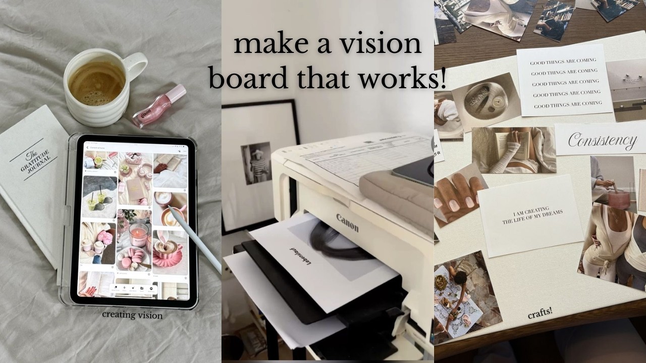 mini vlog with me/make a 2026 vision board with me