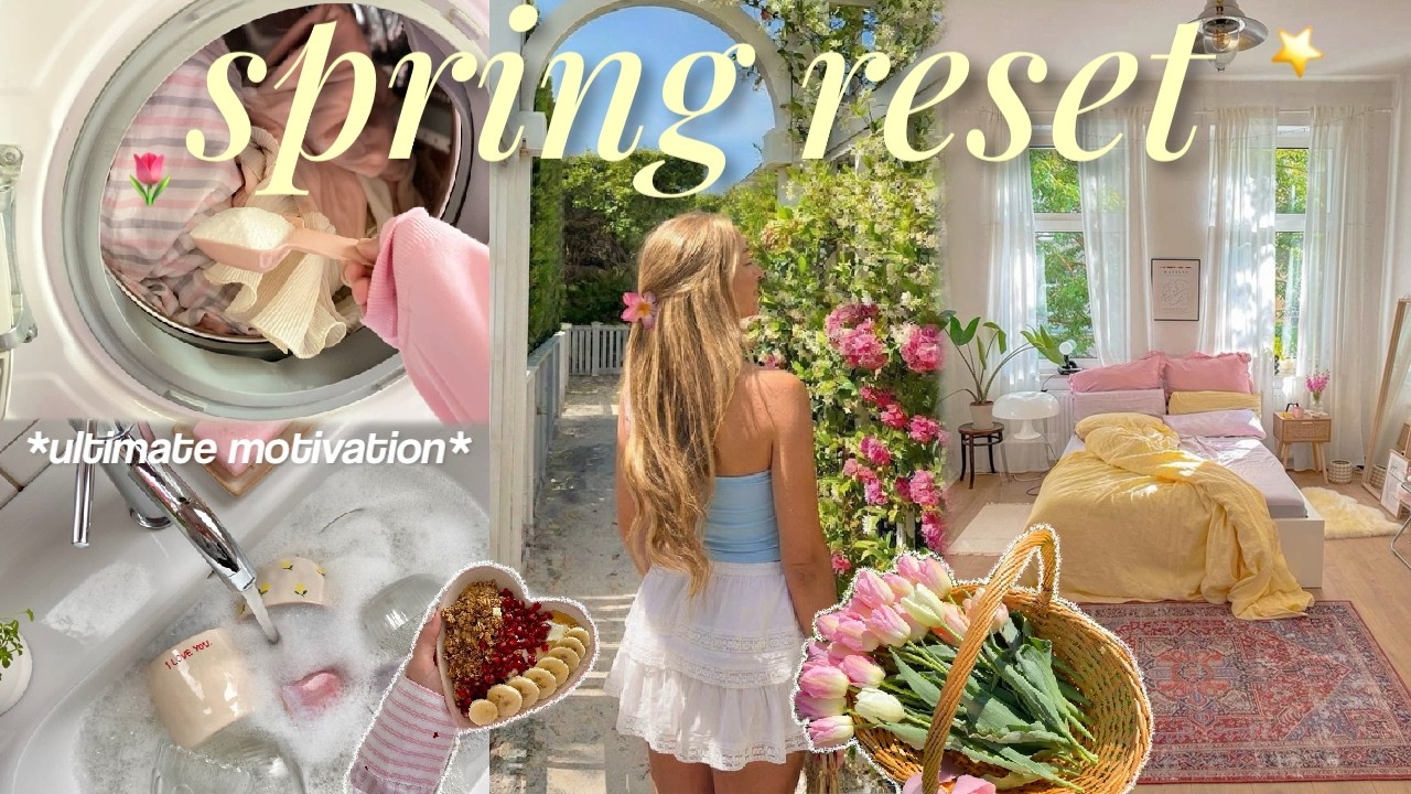 РУТИНА ВЕСЕННЕГО ПЕРЕЗАГРУЗКИ🌷🌿 всё: душ, весенняя уборка, продуктивность и многое другое