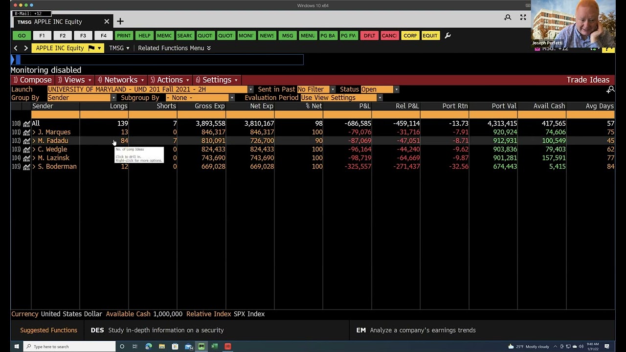 31 января &mdash; Введение в конкурс Bloomberg Trading