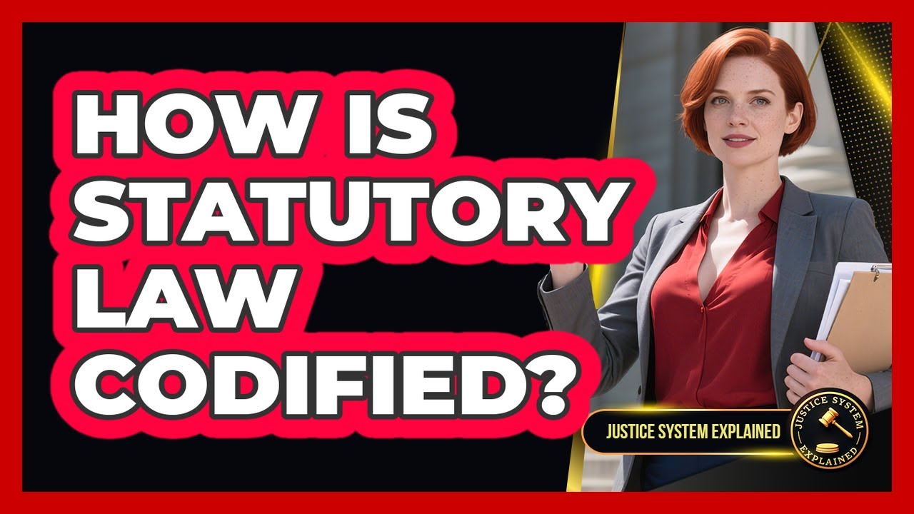 How Is Statutory Law Codified? - Justice System Explained