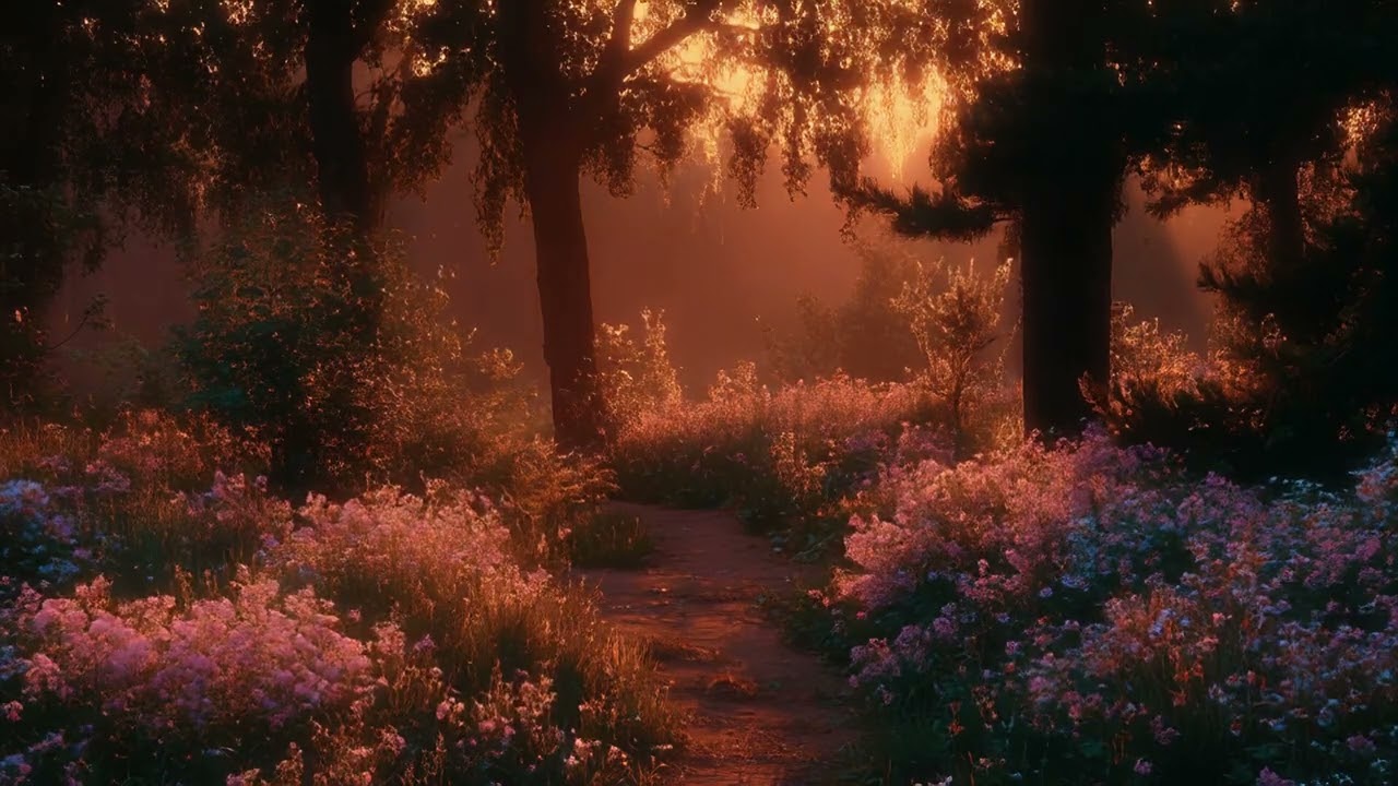 walking through the spring court at dusk 🌻 | 3 hours of nature + bird sound | acotar ambience