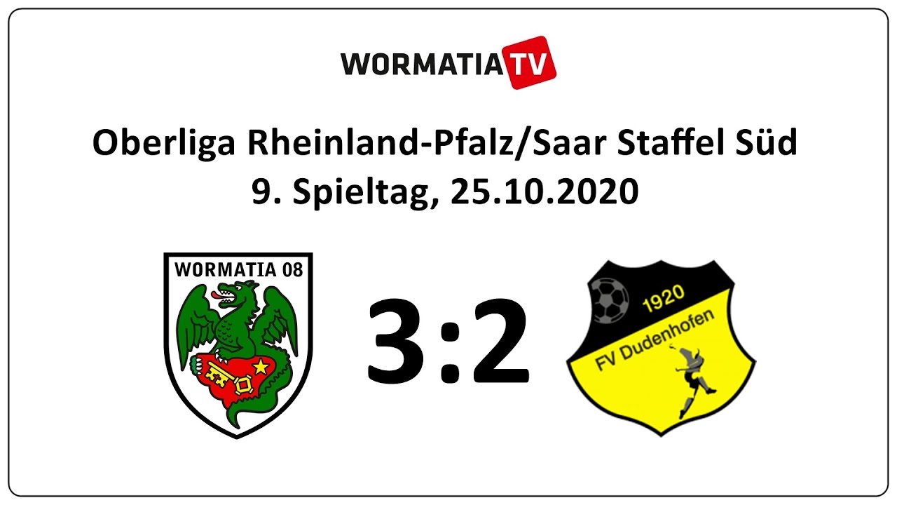 Spielbericht Wormatia Worms - FV Dudenhofen 3:2 (25.10.2020)