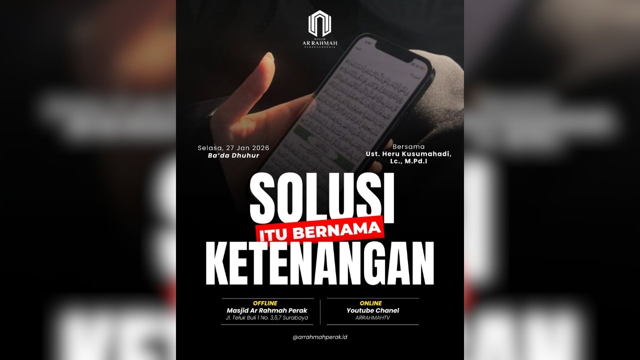 LIVE - KAJIAN TEMATIK || Ustadz. Heru Kusumahadi, Lc. M.Pd.I