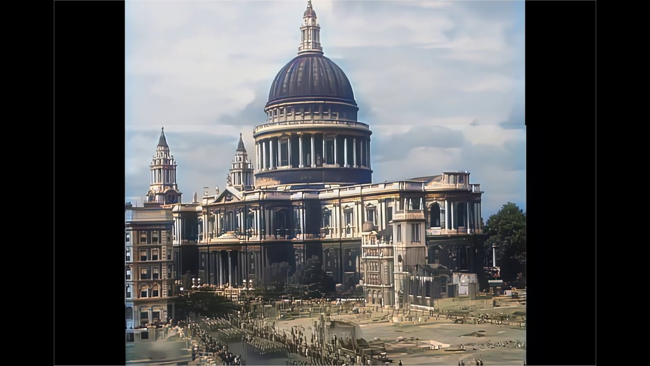 What glorious London really was like during WWII (1939-1945) in color! [A.I. enhanced & colorized]