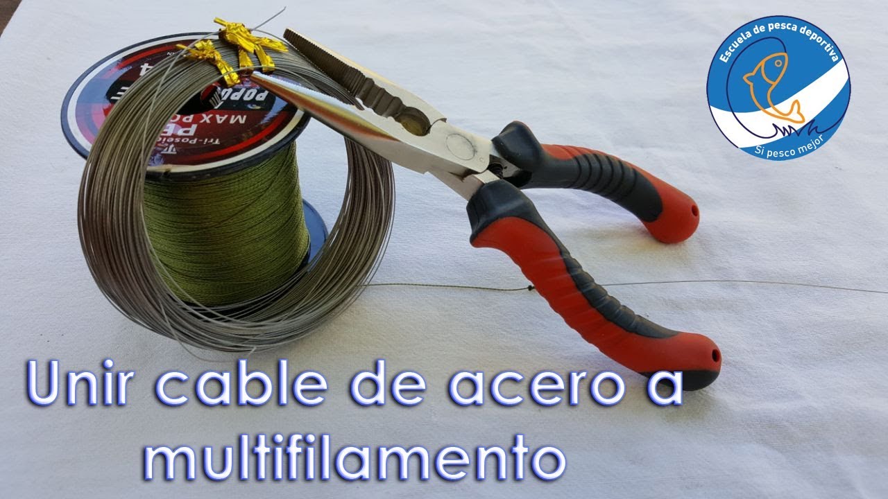 Como unir multifilamento con líder de acero. Muy Fácil