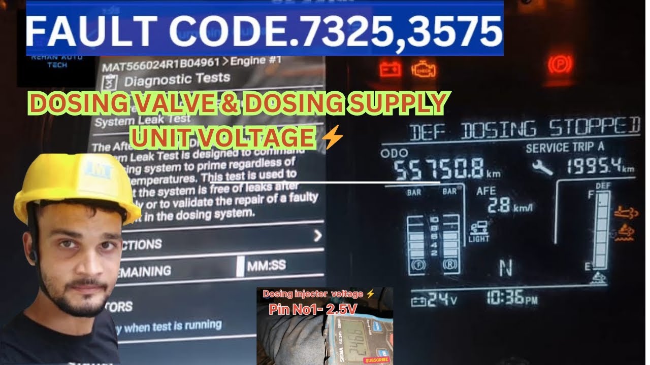 fault code 7325,3575 || DEF Dosing stopped || Dosing voltage ⚡|| #viralvideo