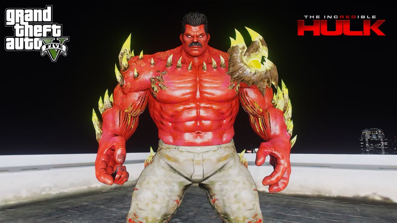 GTA 5 - Red Hulk vs The Army! | | The Incredible Red Hulk