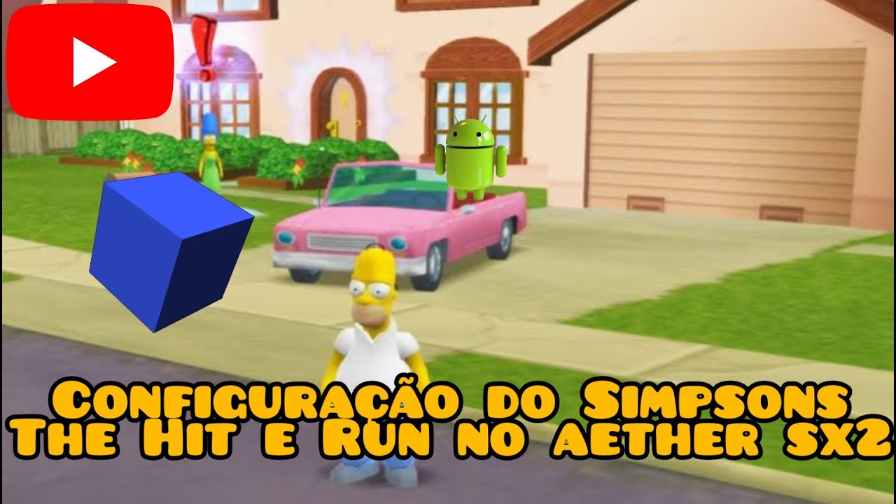 Configuração do Simpsons Hit e Run no aether sx2#aethersx2 #ps2 #nostalgia