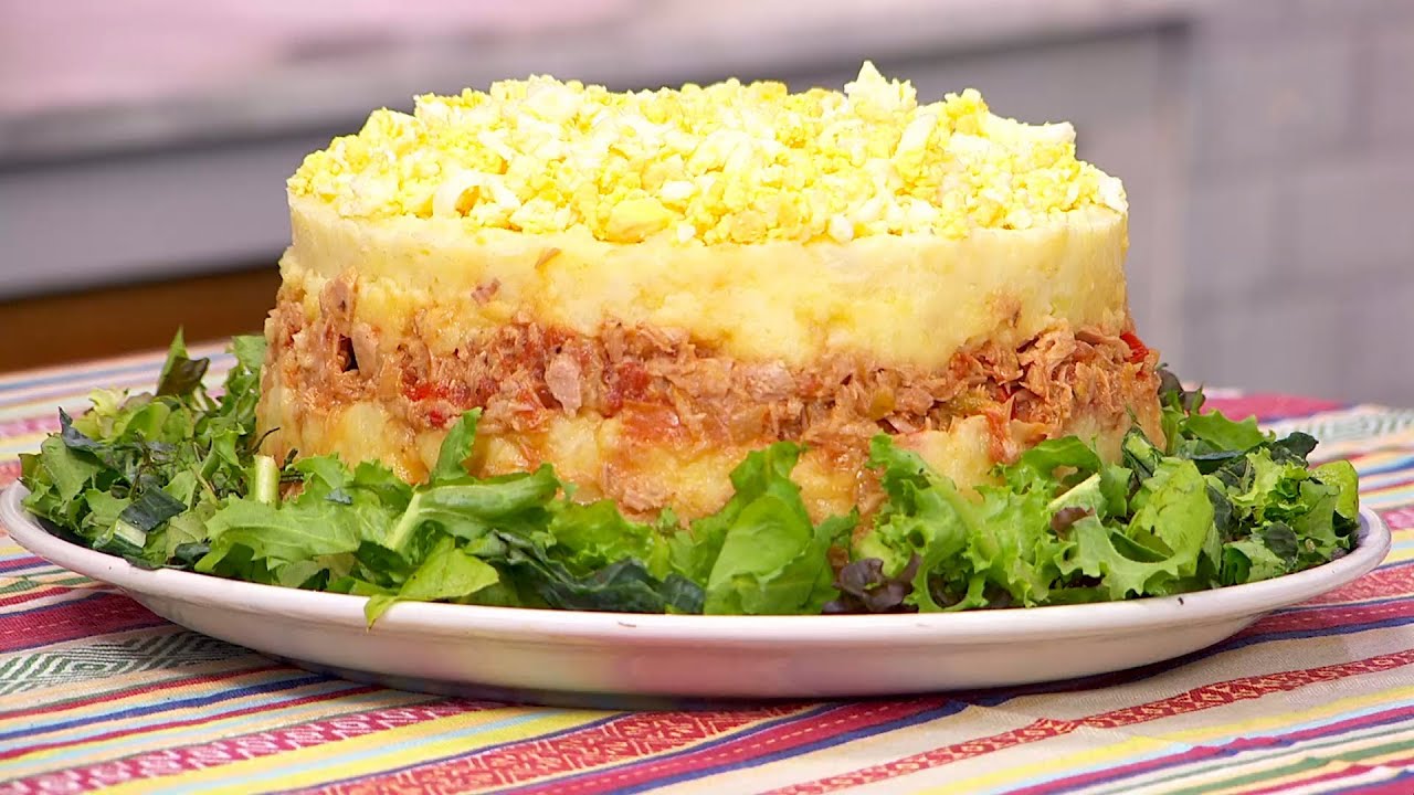 Pastel frío de atún y papa