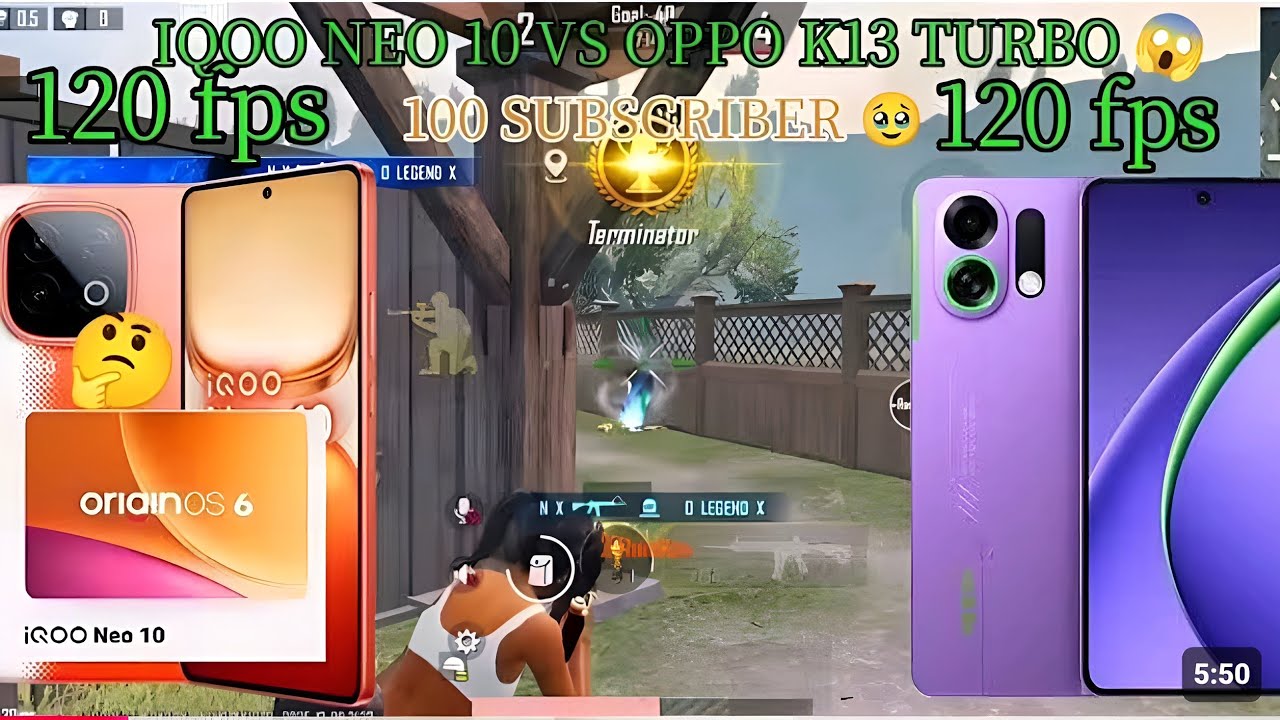  😱OPPO K13 Turbo 120 FPS vs iQOO Neo 10 120 FPS | BGMI 4.1 Update TDM 1v1 Challenge | NX Gaming 0.1
