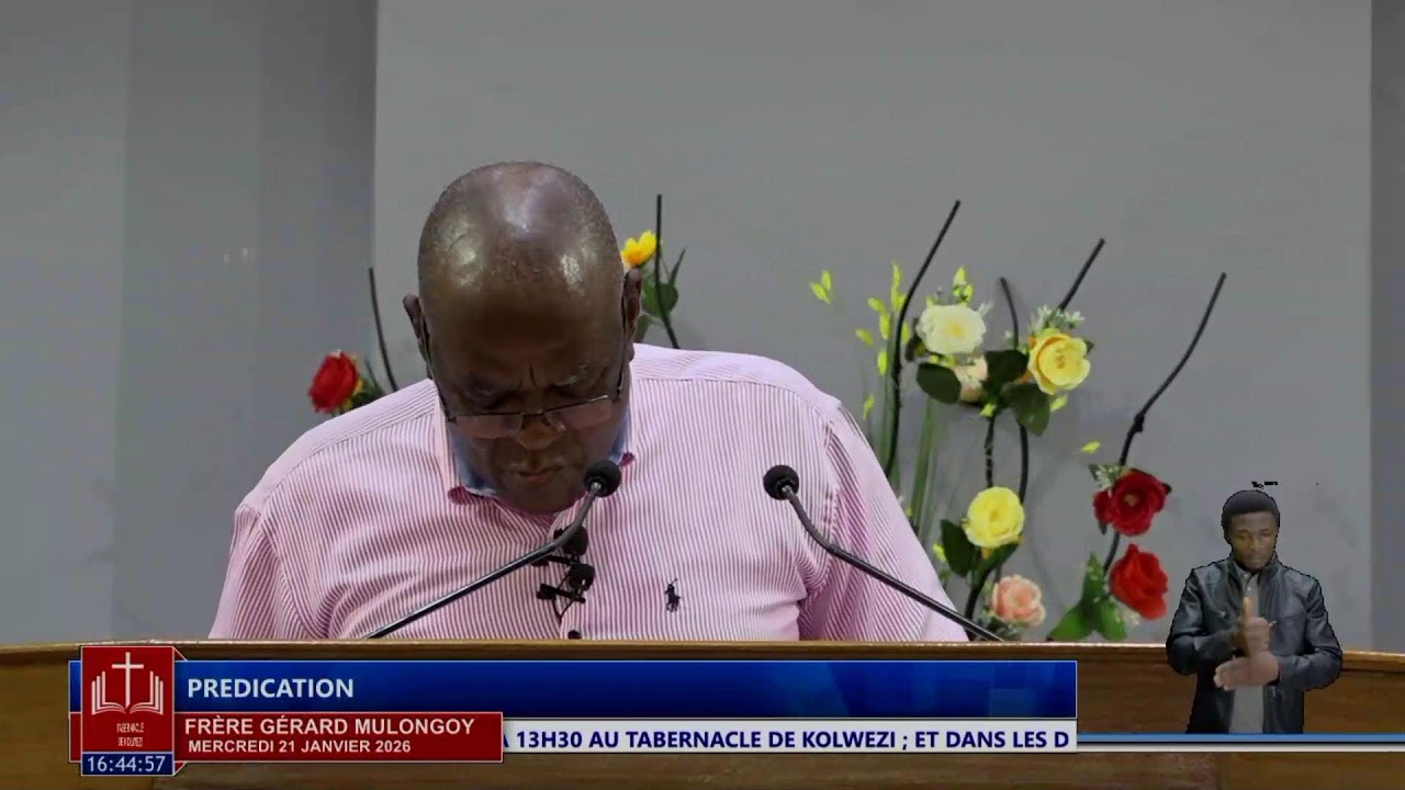 Mercredi 21 Janvier 2026,  '' La Parole de Dieu'' Frère Gérard MULONGOY
