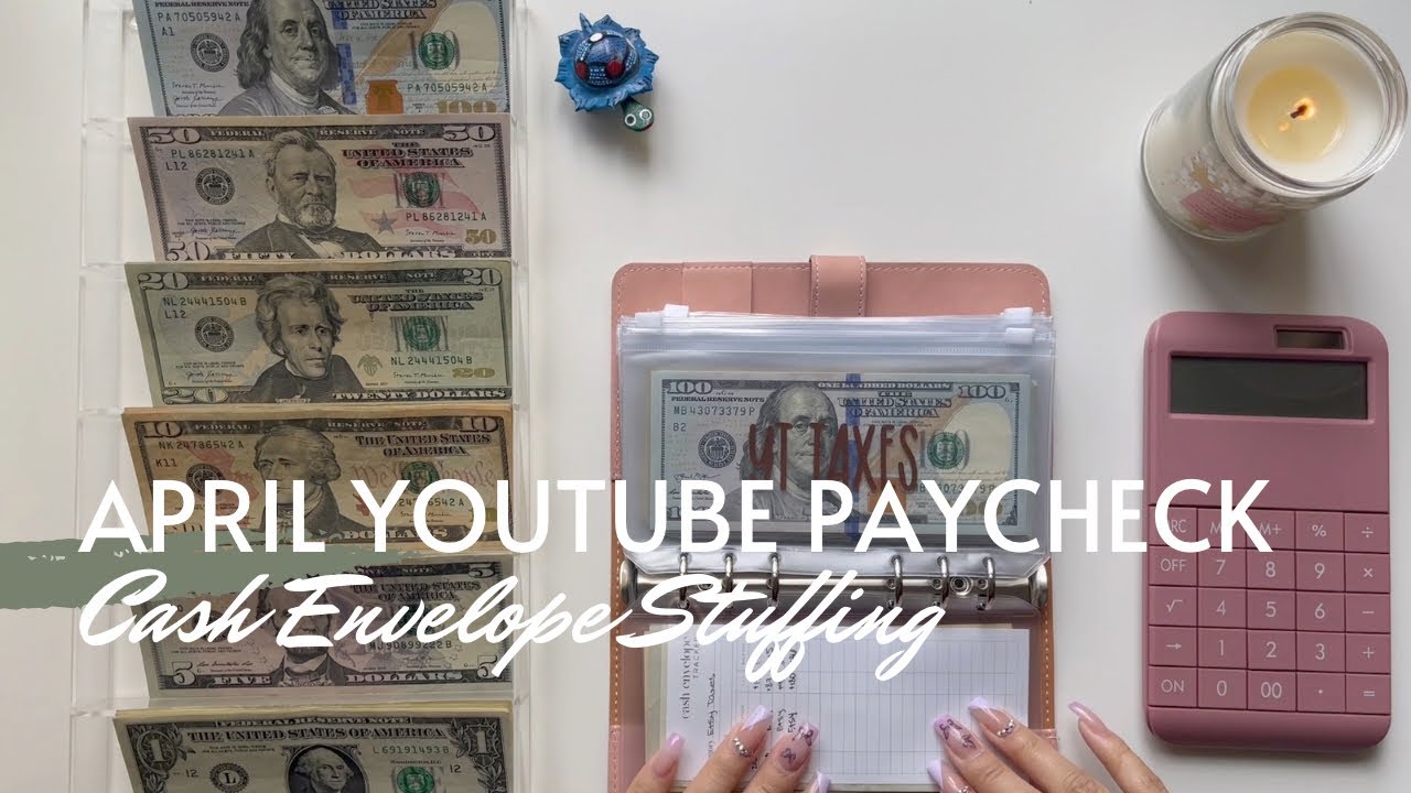 April YouTube Paycheck | $1100 | Cash Envelope Stuffing | April 2023 Budget | Maria's Budgeting