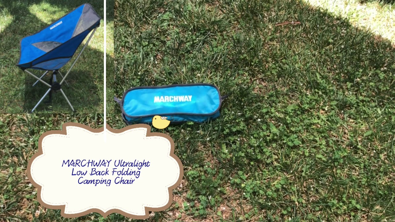 MARCHWAY Ultralight Low Back Folding Camping Chair