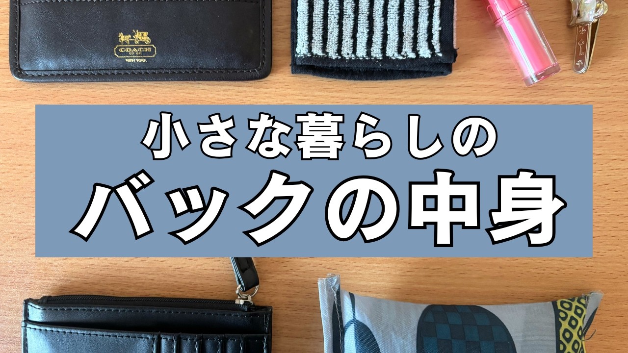 【身軽に】小さいカバンと必需品だけ/少ない持ち物で暮らすリアル