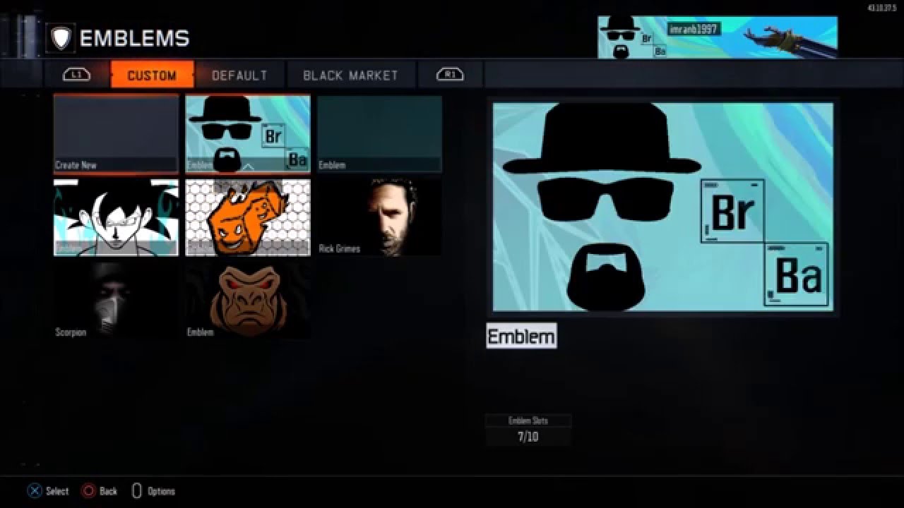 Black Ops 3 - EASY HEISENBERG Breaking Bad Emblem Tutorial