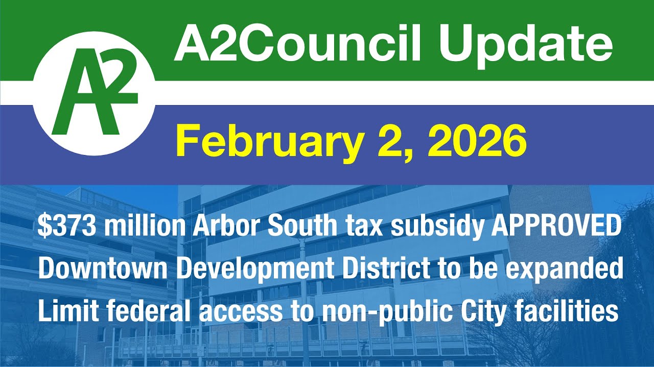 Обновление от A2Council: Заседание городского совета Анн-Арбора 2 февраля 2026 г.