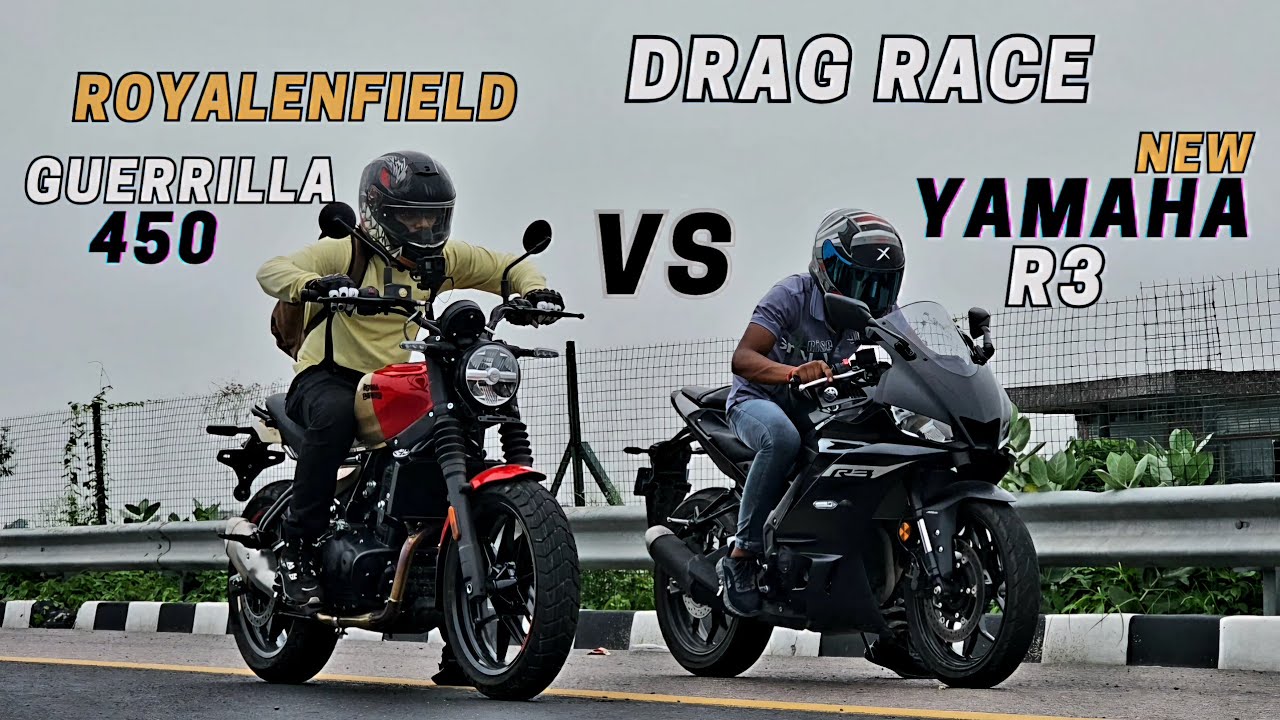 GUERRILLA 450 vs YAMAHA R3 Drag Race 🔥 | Amazing Battle😍
