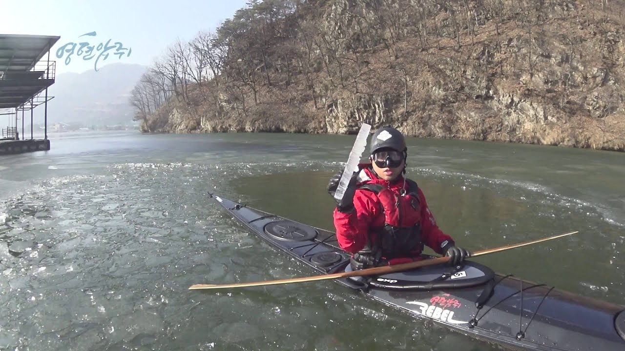 ice kayak rolling - REBEL Greenland T 아이스롤