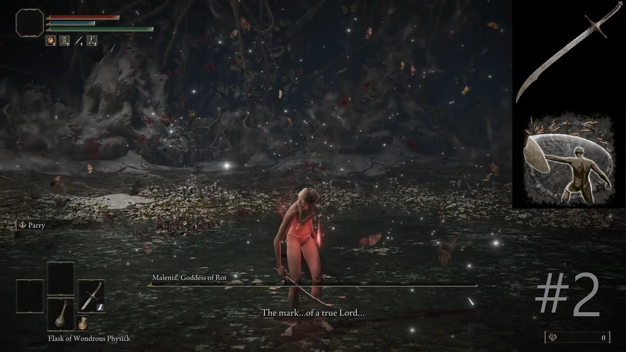 ELDEN RING Level 1 Malenia, Curved Sword PARRY [No Damage][#2]