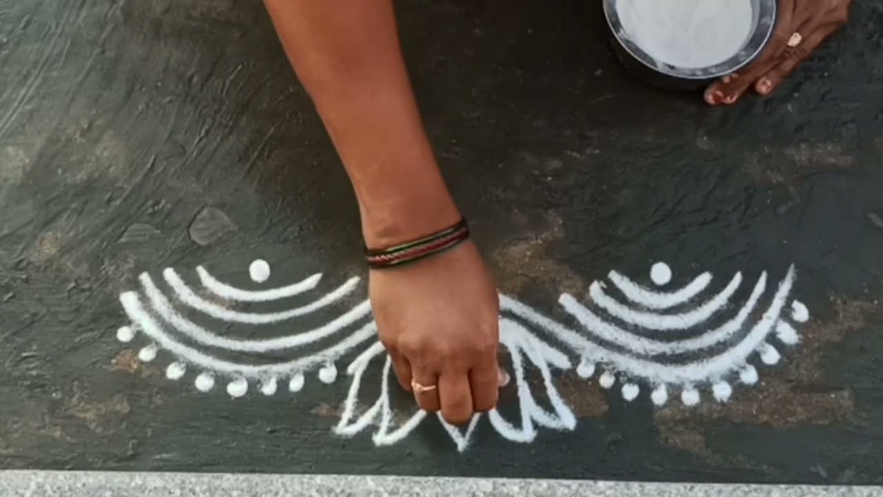 5 days 5 Easy daily border rangoli designs/side border muggulu/kolams#new@easymaderangolicreations
