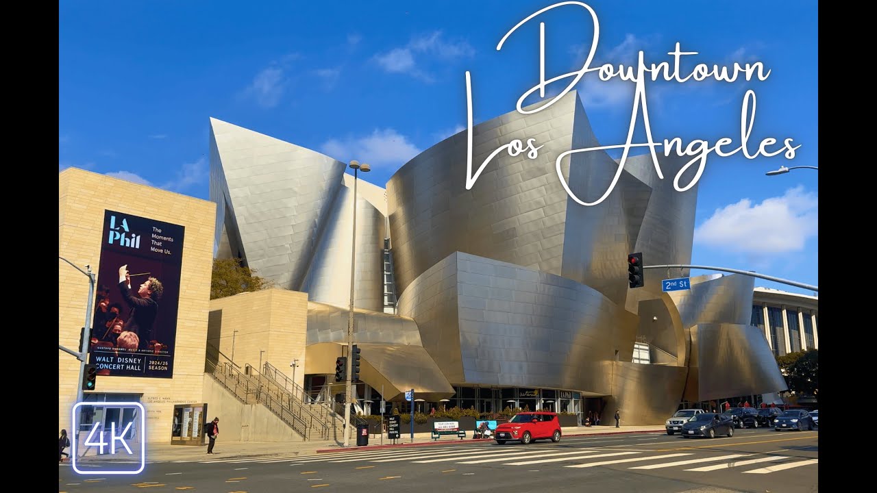 Downtown Los Angeles Walking Tour in 4K | Relaxing ASMR & Ambient City Sounds