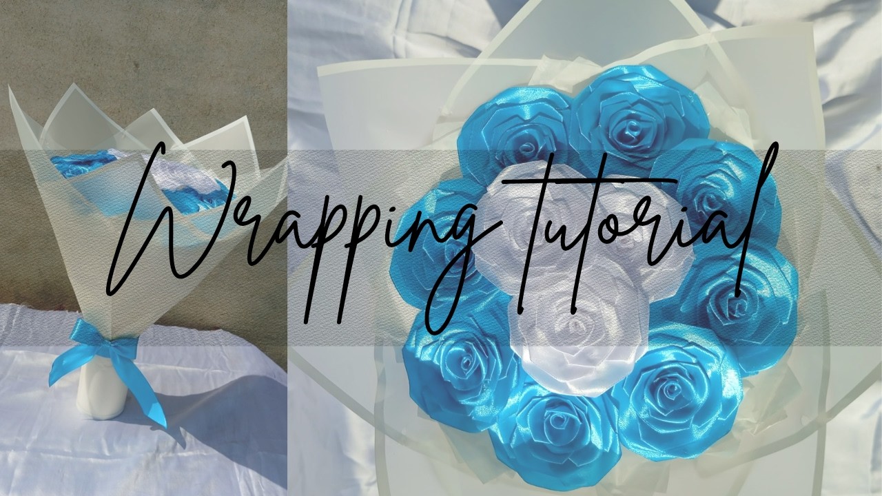 how to make ribbon rose bouquet|Diy| ribbon rose bouquet| wrapping tutorial|
