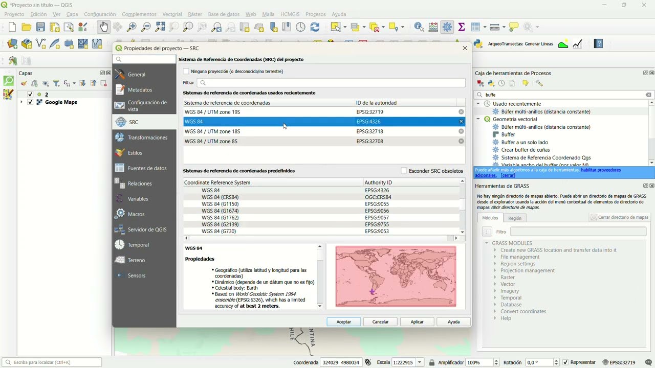 QGIS: Cambiar crs WGS a UTM | Tutorial m&eacute;todo F&aacute;cil