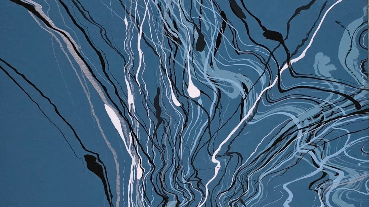 (622) FLUID ART - FUN Technique I call the DRIZZLE or SQUIGGLE Pour - Easy Recipe and Custom Colors