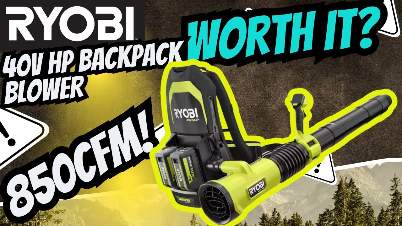 Обзор ранцевого воздуходува Ryobi 40 В 850 куб. футов/мин #новинка #мощь #сделай сам #осень #пейз...