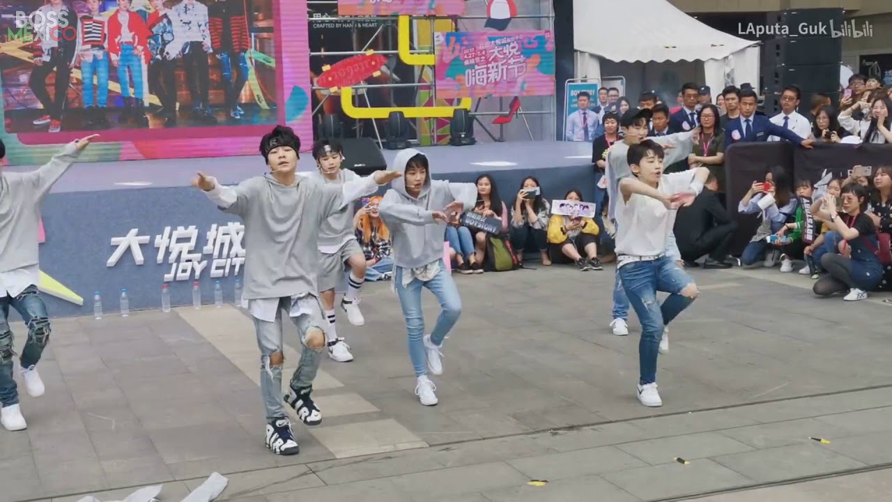 BOY STORY - OMG Busking (Handz Up + HOW OLD R U + Jump Up + Enough + Oh My Gosh) Kunming.