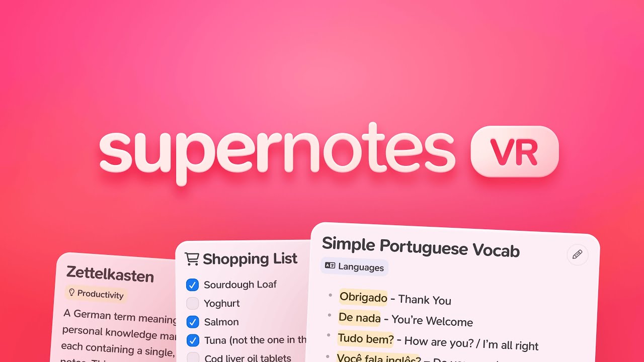 Take Notes in VR | Supernotes