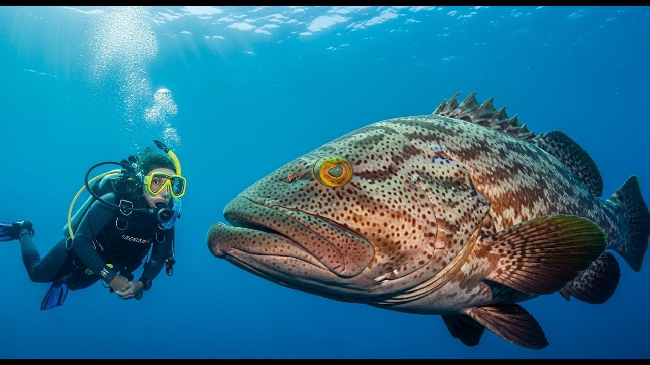 How Millions Of Giant Groupers Are Raised & Processed    Giant Groupers Farming For Meat
