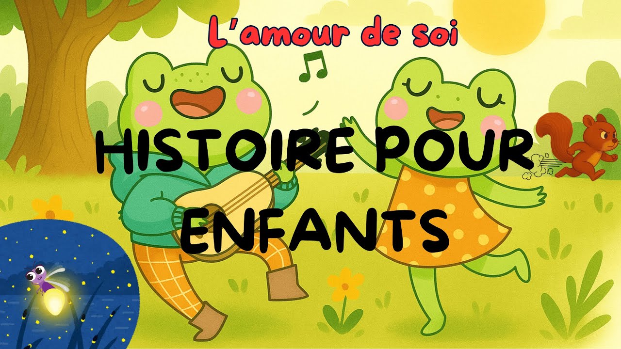 Histoire pour enfants : 🐸✨ Lila découvre l’amour de soi 💛🌈🌱🎵