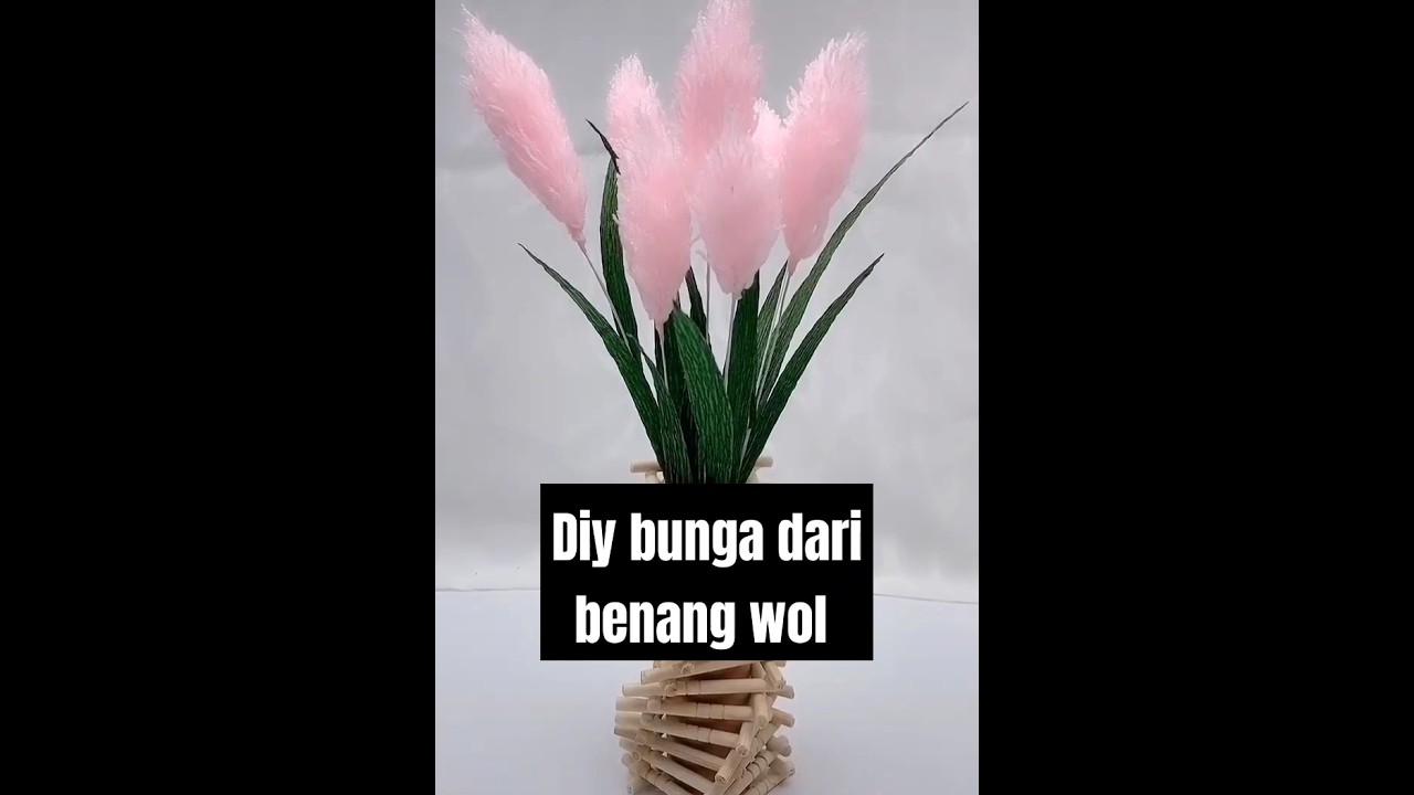 Ide buat bunga dari benang wol 