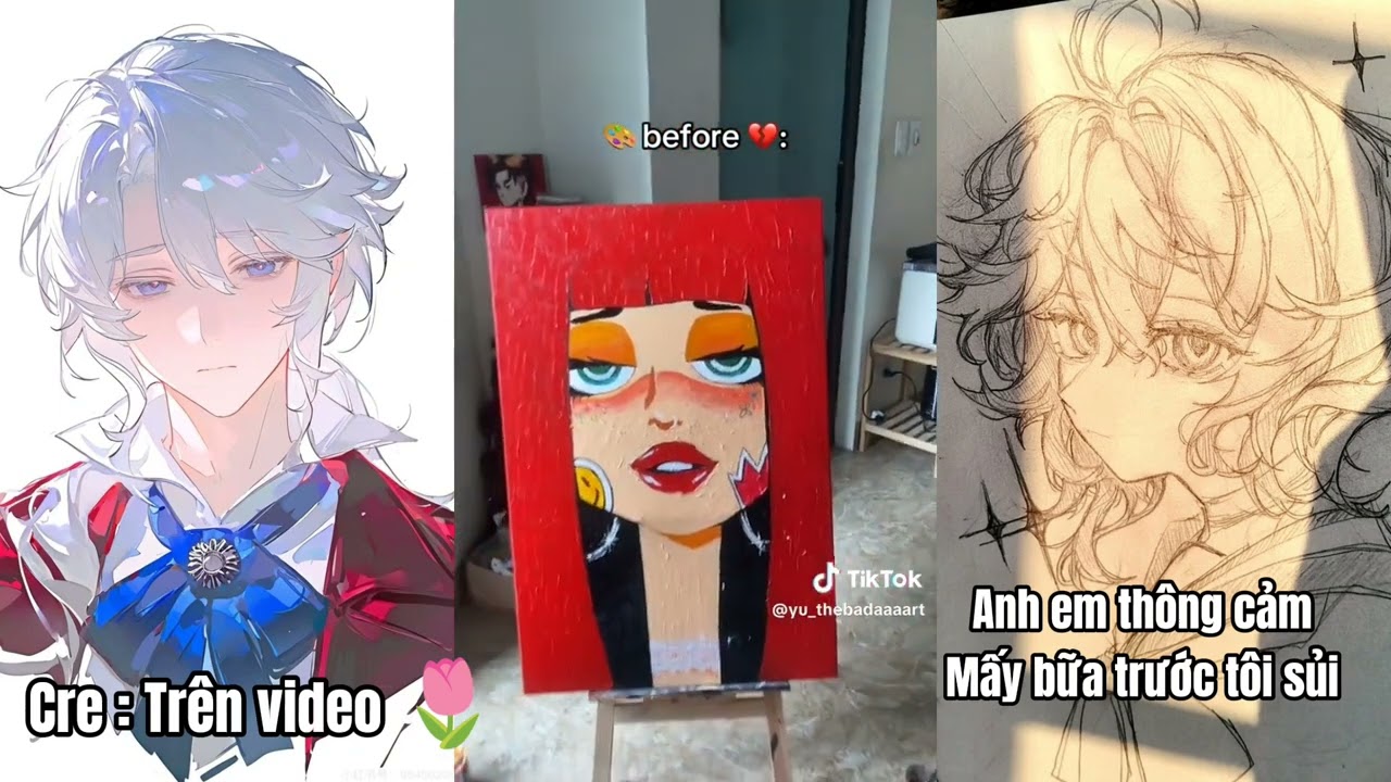 🌷 TỔNG HỢP 🌷 NHỮNG VIDEO VẼ TRANH CỦA C&Aacute;C ĐẠI THẦN TR&Ecirc;N TIK TOK 🌸#art #tiktok #drawing #viral #xh#ve
