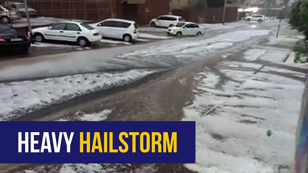 WATCH: Weekend hail leaves parts of Pretoria covered in ice