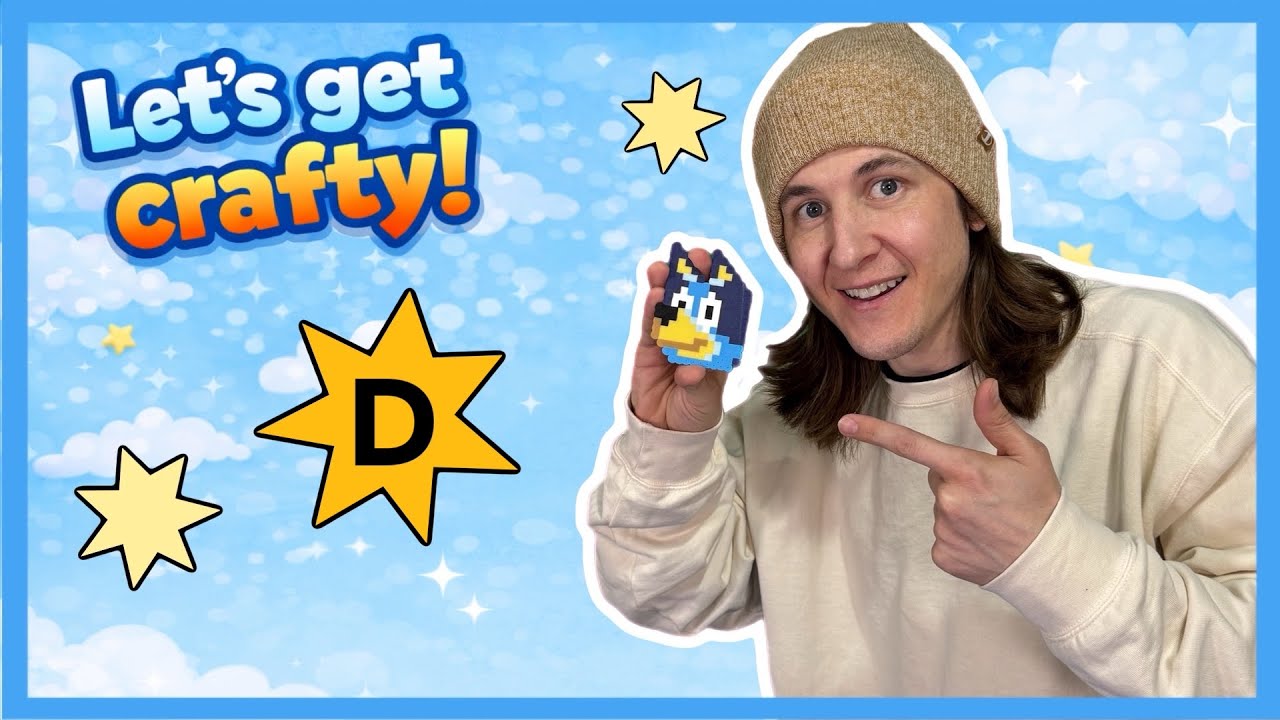 D for a Dog named Bluey! Bead Craft for Kids | Alphabet Craft Fun