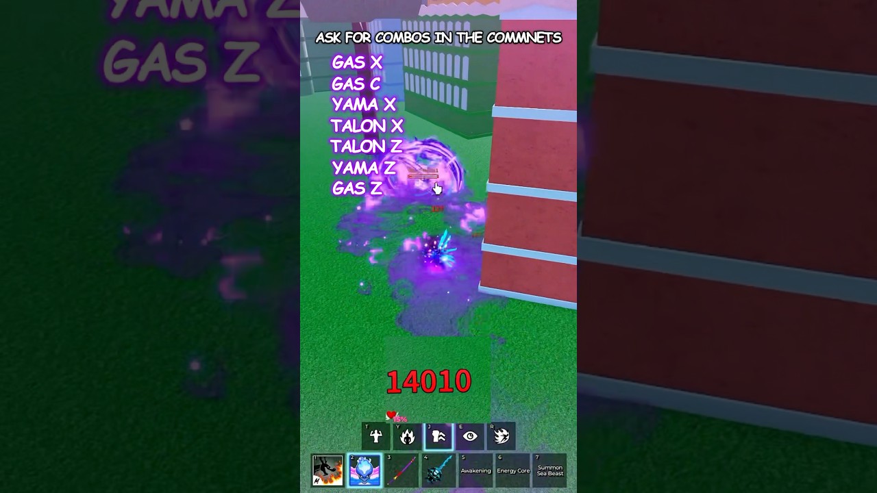 Crazy Gas Combo In Blox Fruits #roblox #bloxfruits #shortsfeed #shorts #update27 #bloxfruit #edit