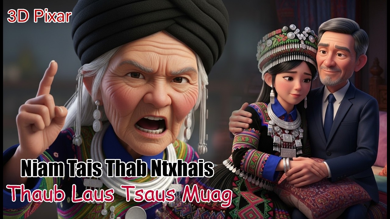 Niam Tais Thab Ntxhais Thaub Laus Tsaus Muag [ Pixar 3d Animation Style ] Koos Loos Tham
