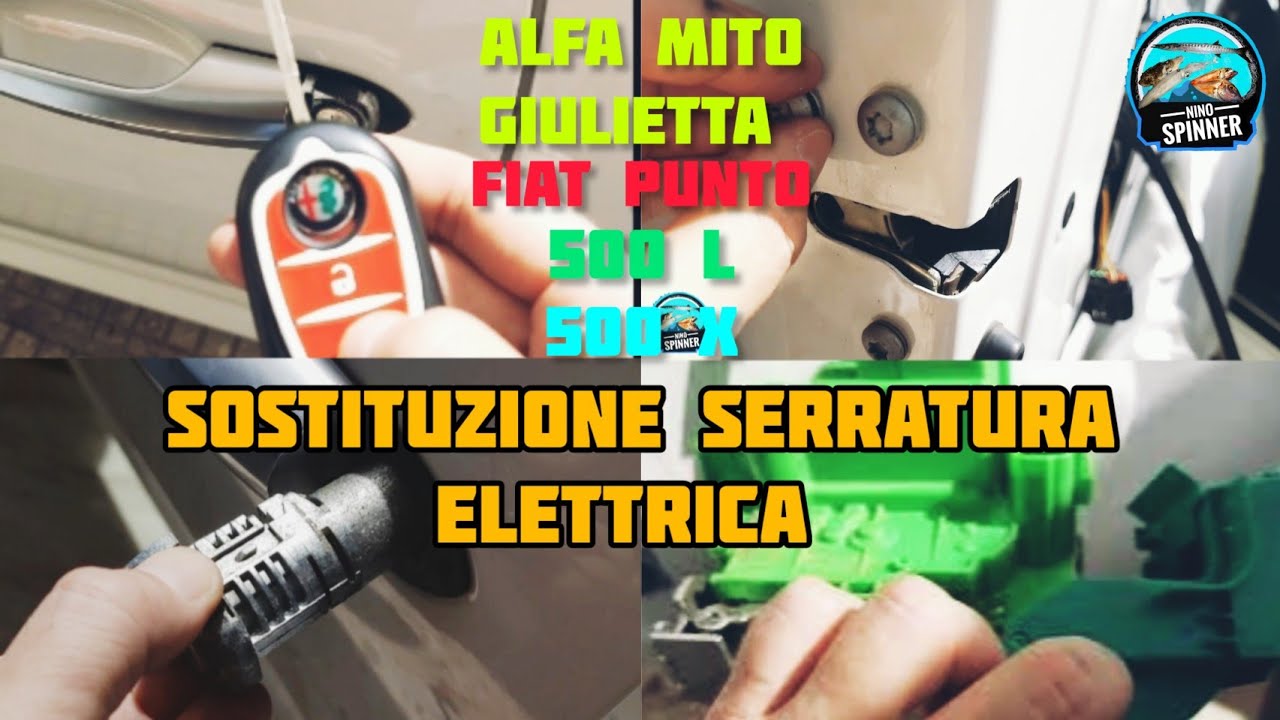 Smontaggio Sportello Sostituzione serratura elettrica Alfa Mito/Giulietta Fiat Punto/Tipo/500/500XL